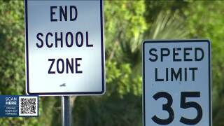 School zone speed limit sign