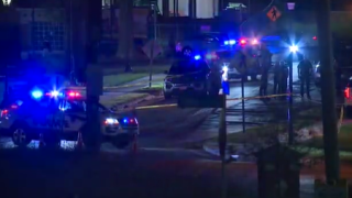 Virginia State University Police investigate a shooting on campus overnight Wednesday. 